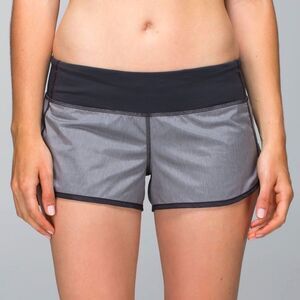 Lululemon Speed UP shorts in Heathered gray w black trim 6